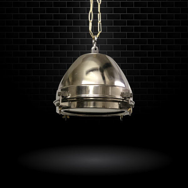 Dome Shaped Stainless Steel Refurbished Pendant Light